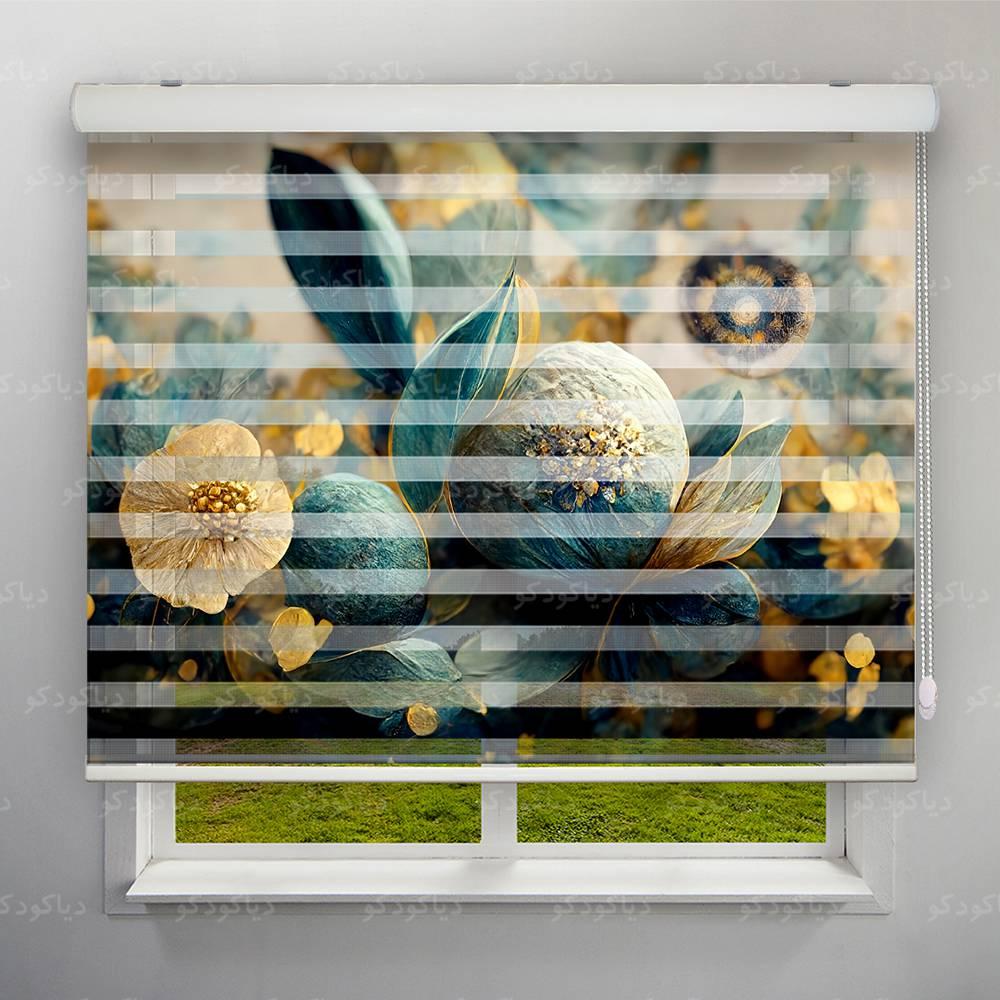 پرده زبرا طرح 4K گل طلایی کد FLW-12 پرده زبرا طرح 4K گل طلایی کد FLW-12
