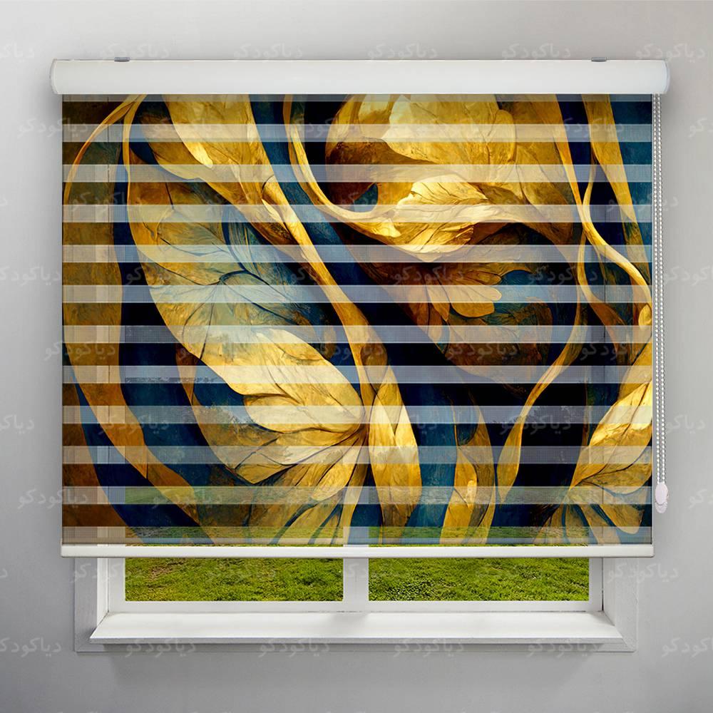 پرده زبرا طرح 4K گل طلایی کد FLW-06 پرده زبرا طرح 4K گل طلایی کد FLW-06