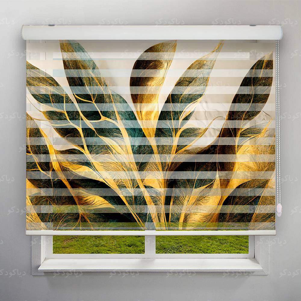 پرده زبرا طرح 4K گل طلایی کد FLW-03 پرده زبرا طرح 4K گل طلایی کد FLW-03