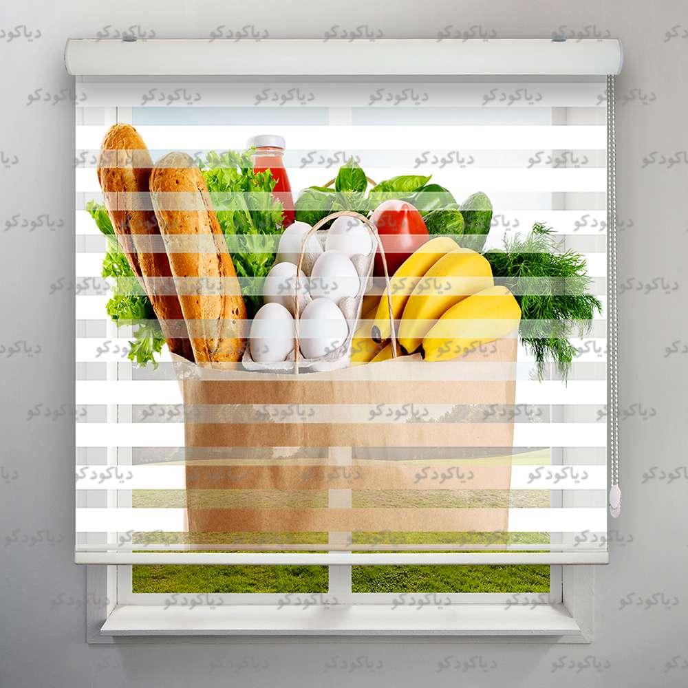 عکس محصول پرده زبرا طرح سبد خرید کد FOD-13