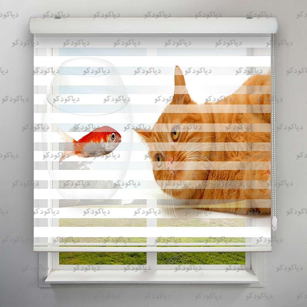 پرده زبرا طرح گربه شیطون کد ANM-08 پرده زبرا طرح گربه شیطون کد ANM-08