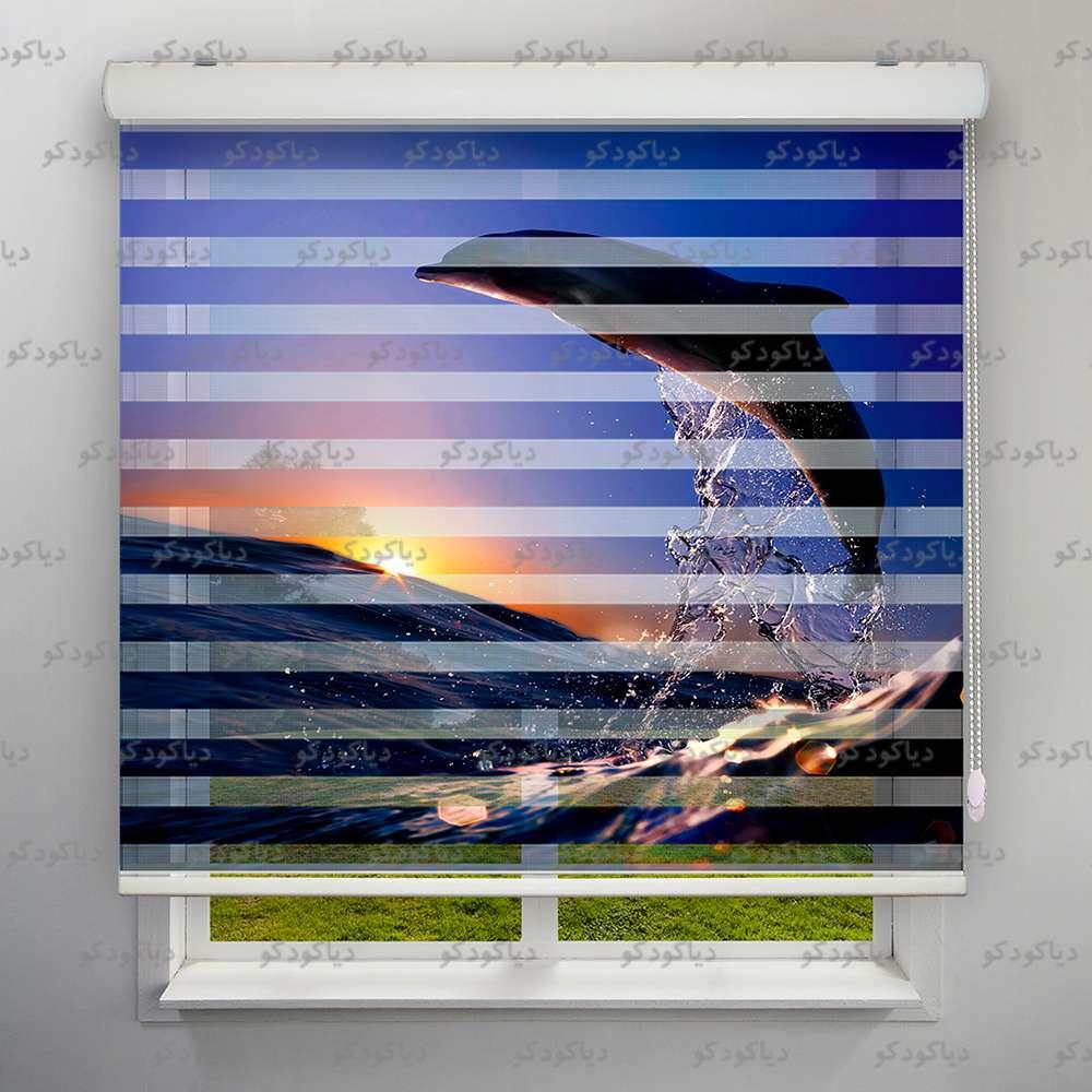 پرده زبرا طرح دلفین کد ANM-09 پرده زبرا طرح دلفین کد ANM-09