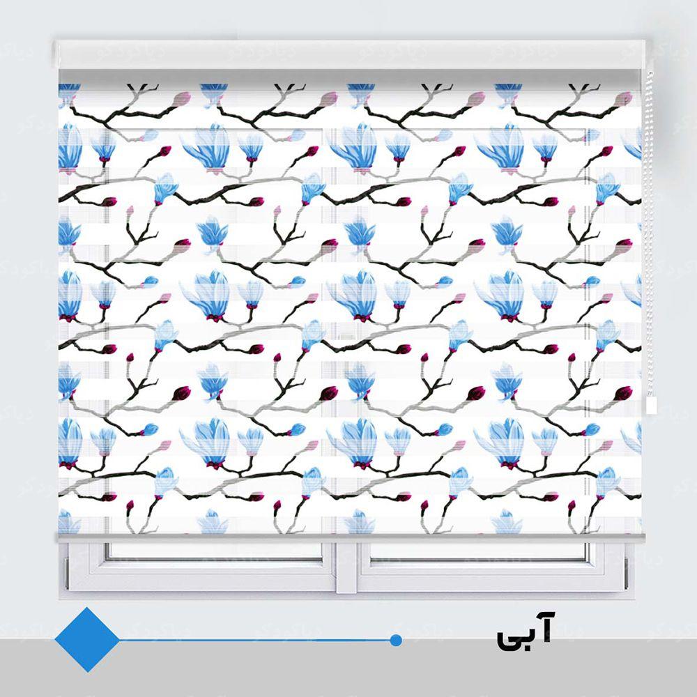 عکس محصول پرده زبرا طرح گل کد TO-2