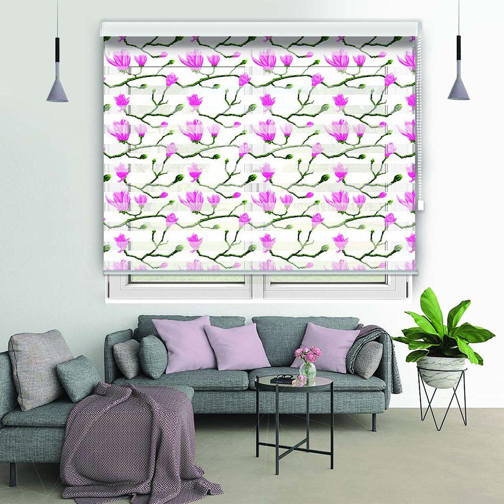 پرده زبرا طرح گل کد TO-2 پرده زبرا طرح گل کد TO-2