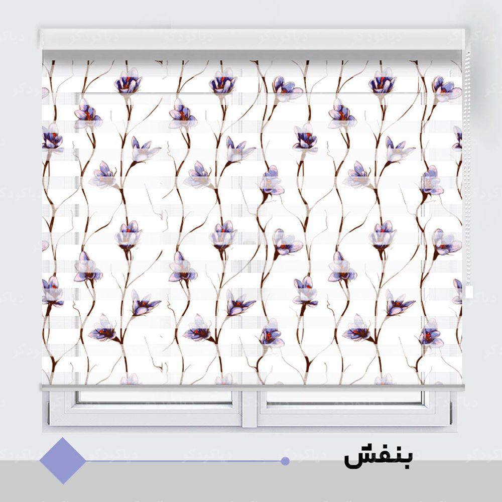 عکس محصول پرده زبرا طرح گل کد TO-3