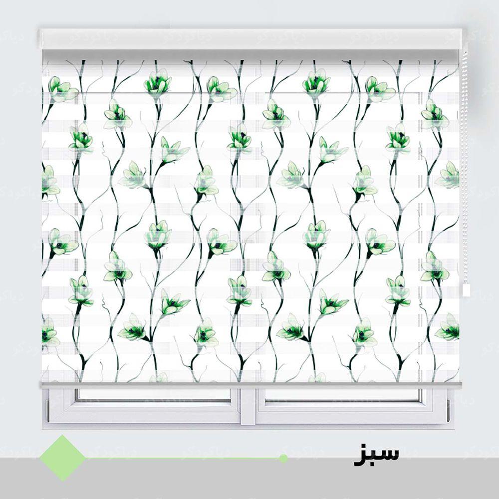 عکس محصول پرده زبرا طرح گل کد TO-3