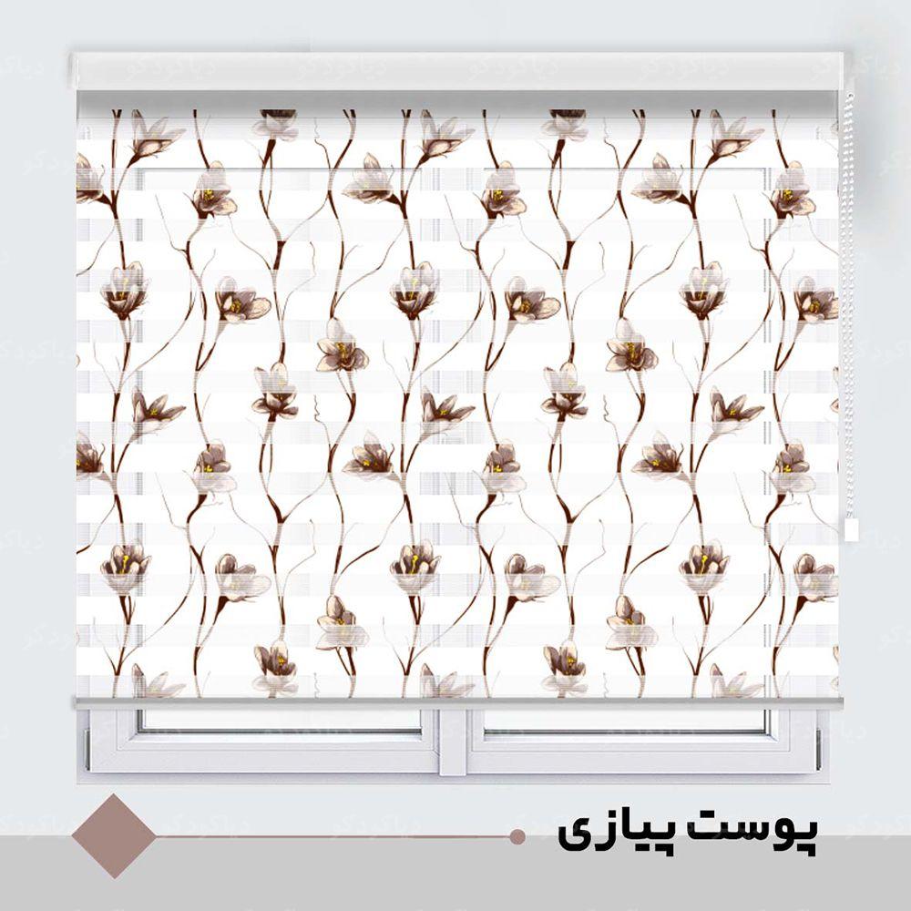 عکس محصول پرده زبرا طرح گل کد TO-3