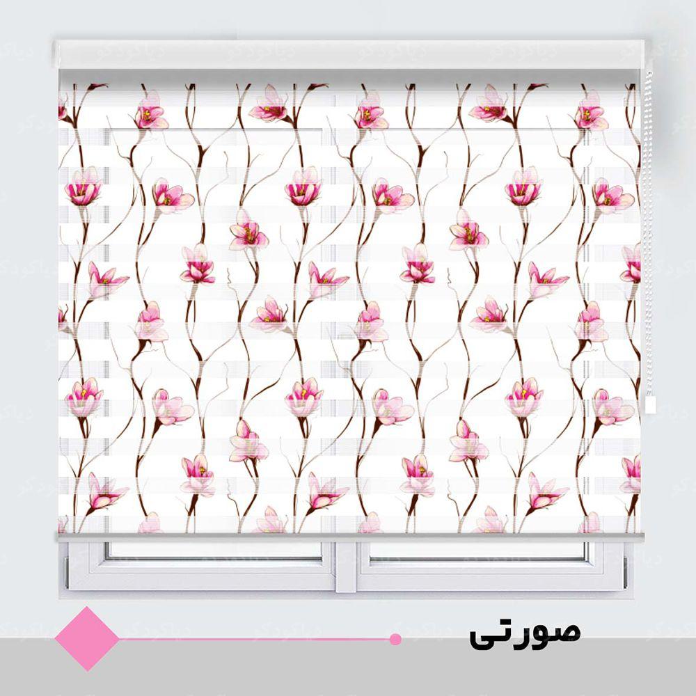 عکس محصول پرده زبرا طرح گل کد TO-3