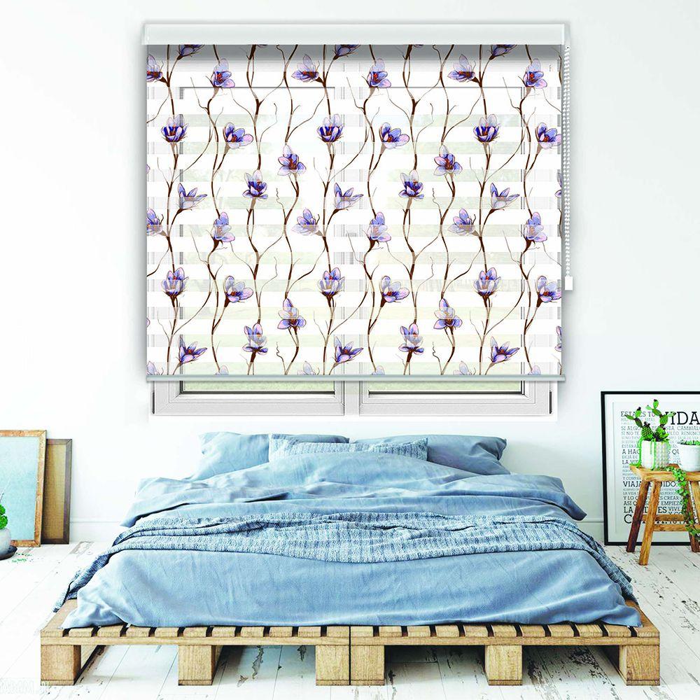 پرده زبرا طرح گل کد TO-3 پرده زبرا طرح گل کد TO-3