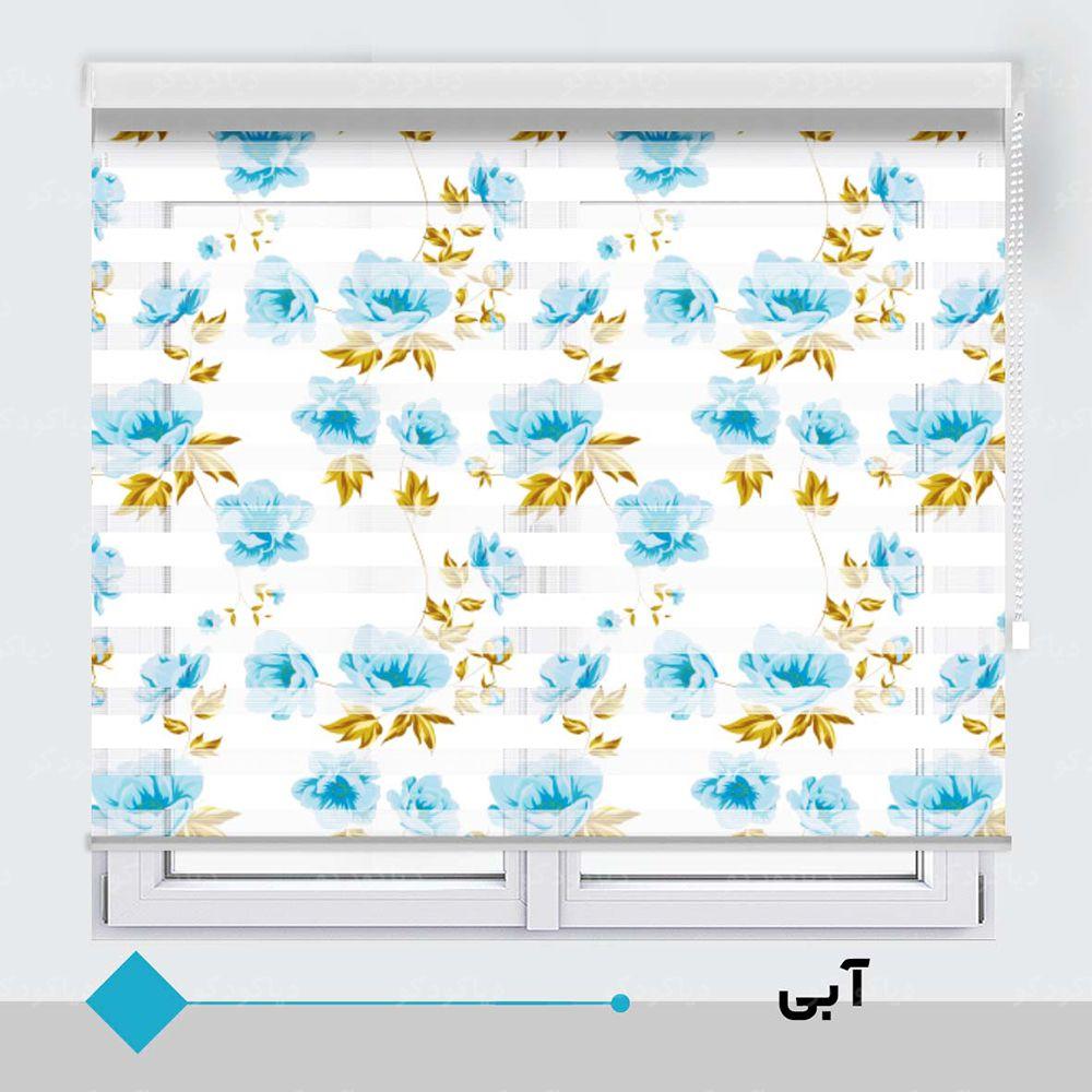 عکس محصول پرده زبرا طرح گل کد TO-7