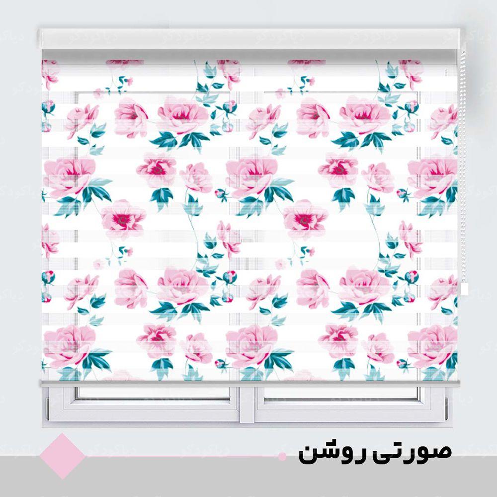 عکس محصول پرده زبرا طرح گل کد TO-7