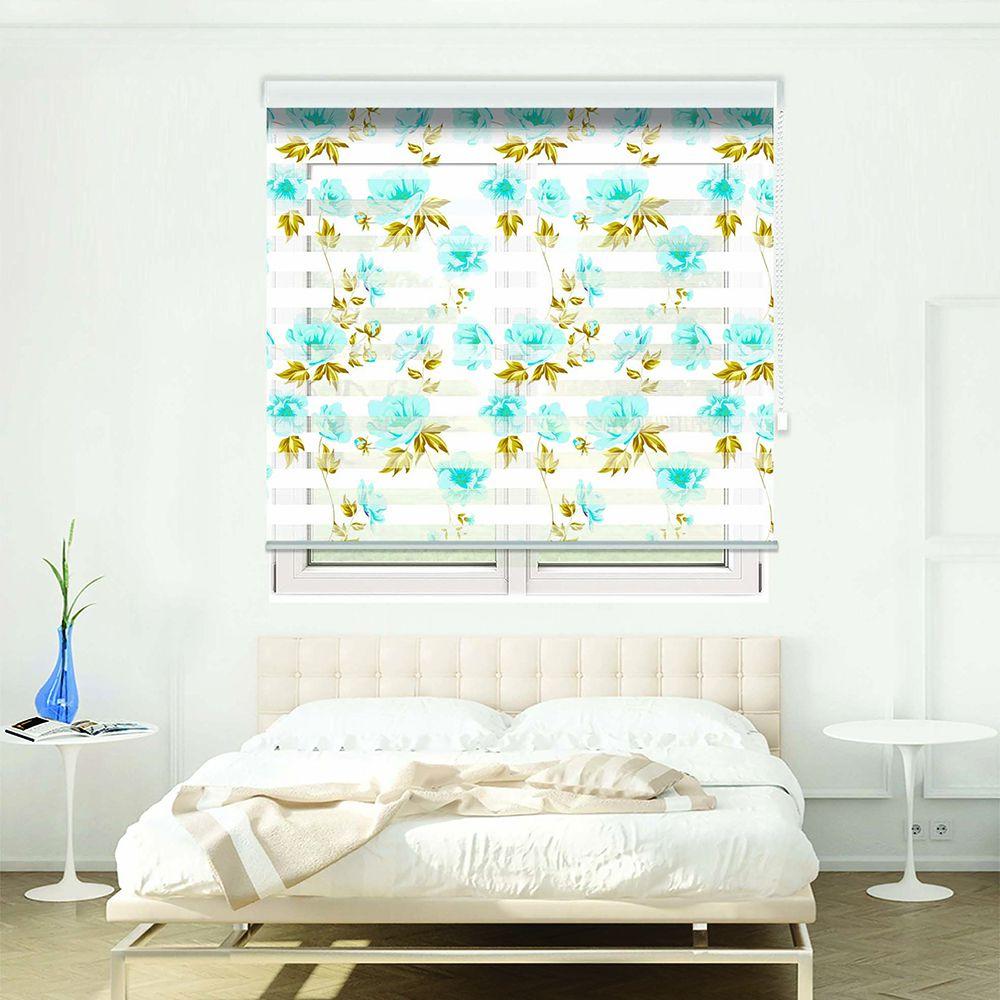 پرده زبرا طرح گل کد TO-7 پرده زبرا طرح گل کد TO-7