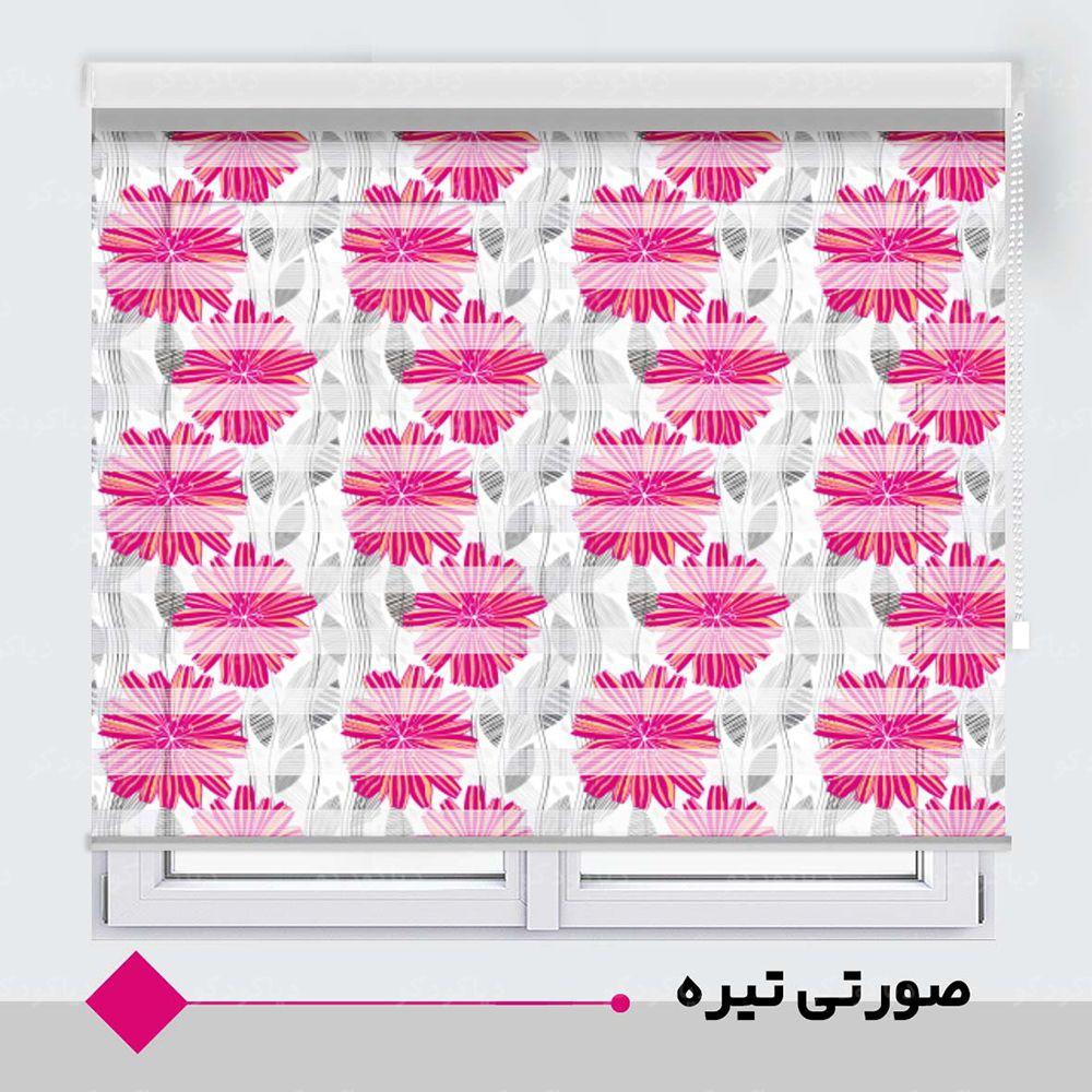 عکس محصول پرده زبرا طرح گل کد TO-8