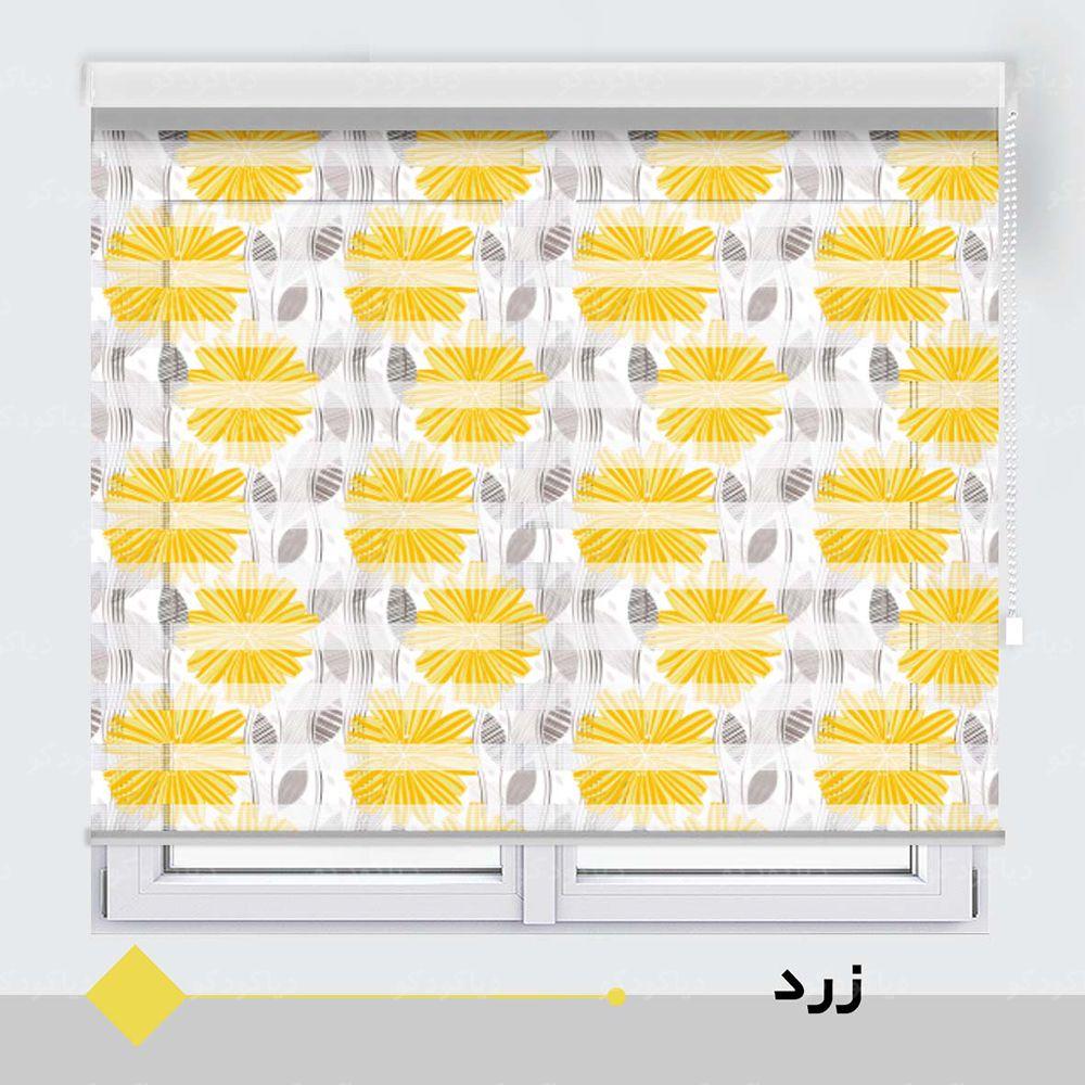 عکس محصول پرده زبرا طرح گل کد TO-8