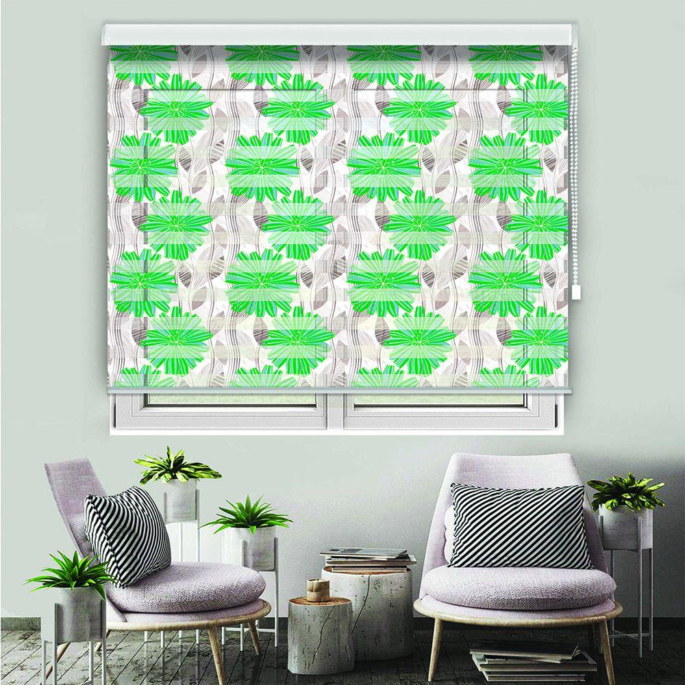 پرده زبرا طرح گل کد TO-8 پرده زبرا طرح گل کد TO-8