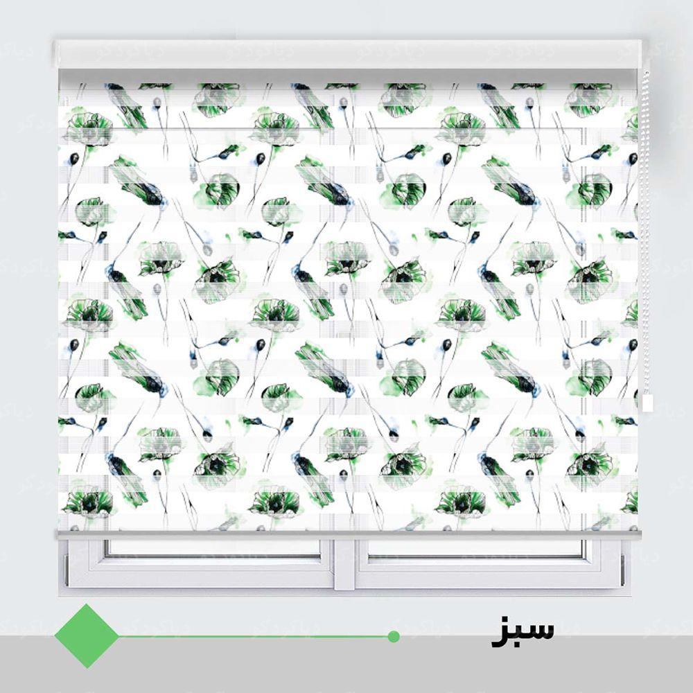 عکس محصول پرده زبرا طرح گل کاغذی کد TO-10