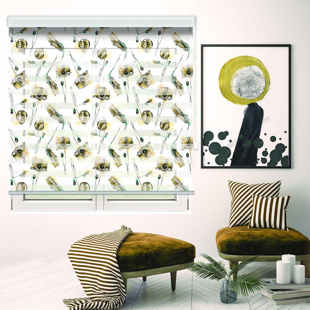 پرده زبرا طرح گل کاغذی کد TO-10 پرده زبرا طرح گل کاغذی کد TO-10