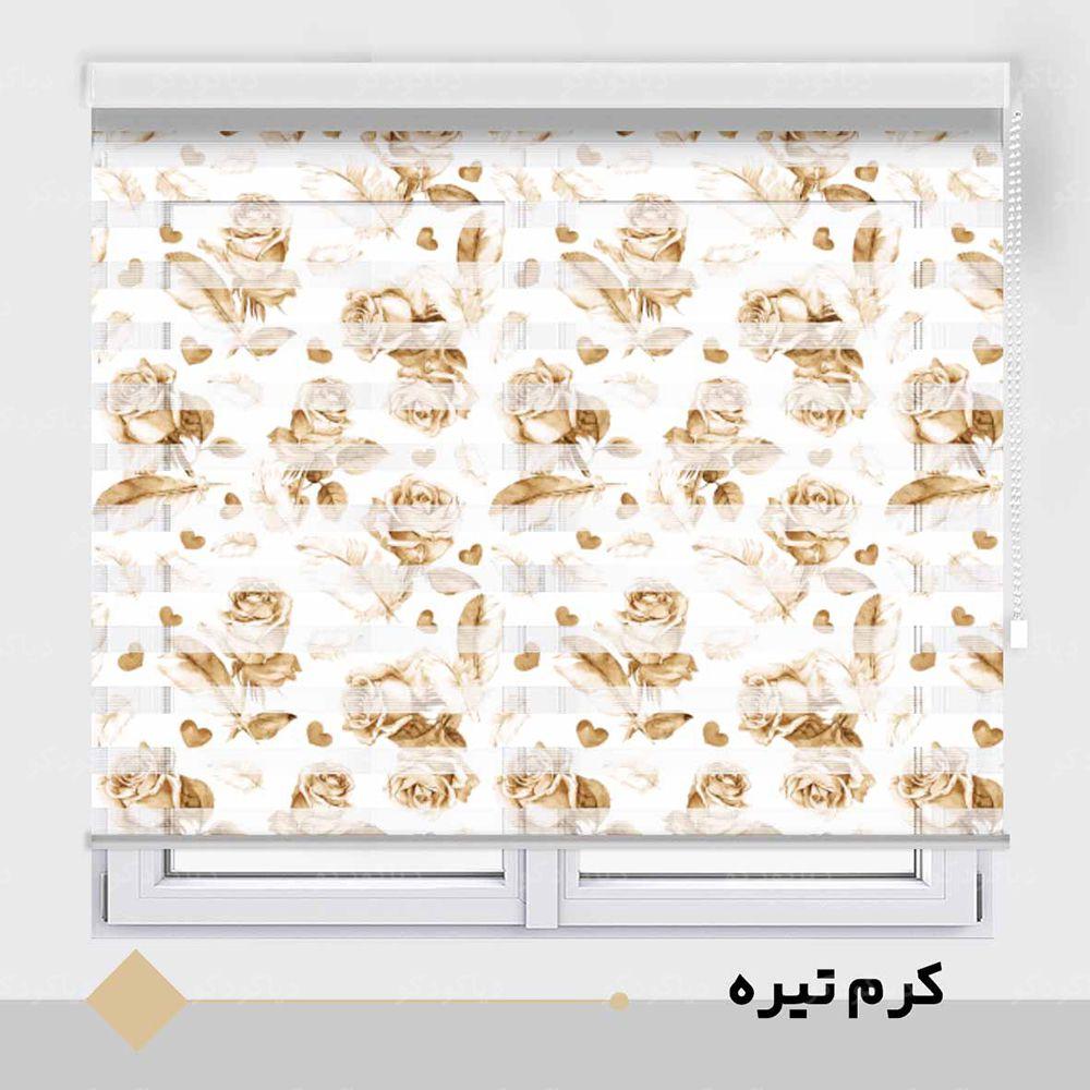 عکس محصول پرده زبرا طرح گل رز کد TO-12