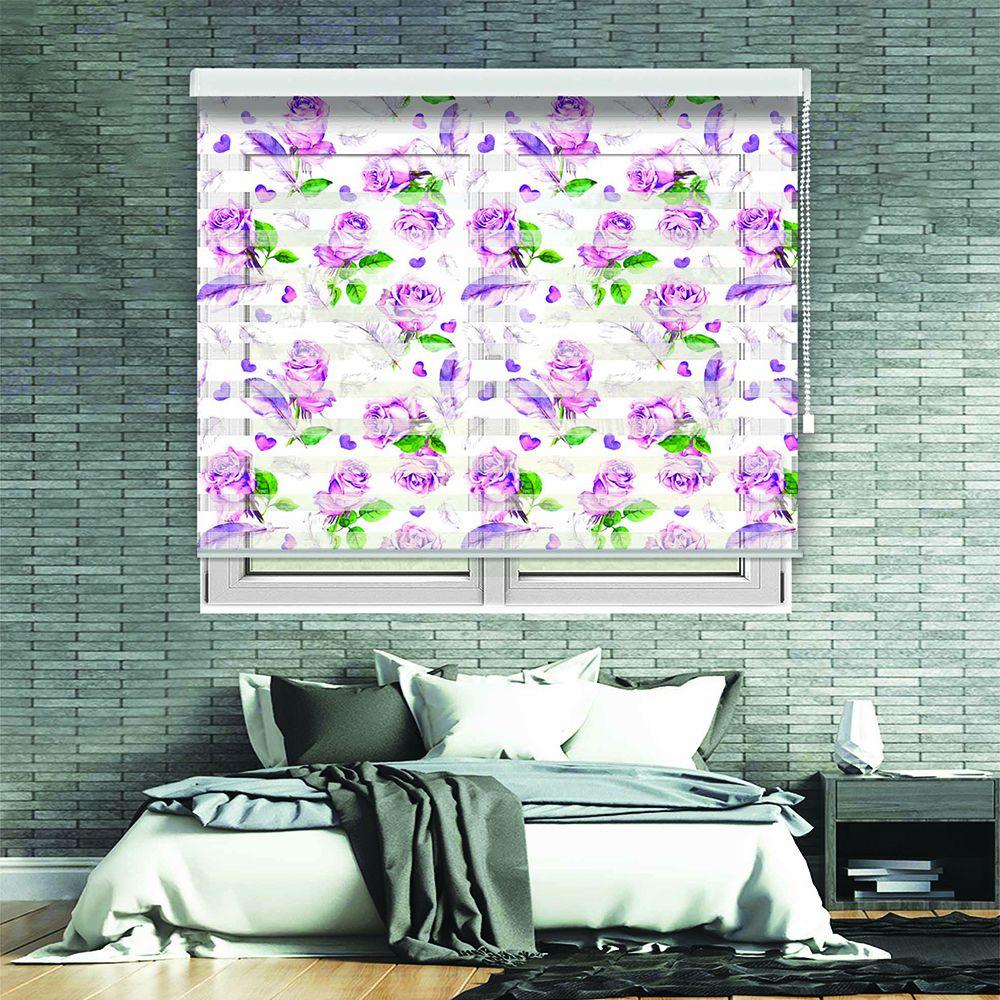 پرده زبرا طرح گل رز کد TO-12 پرده زبرا طرح گل رز کد TO-12