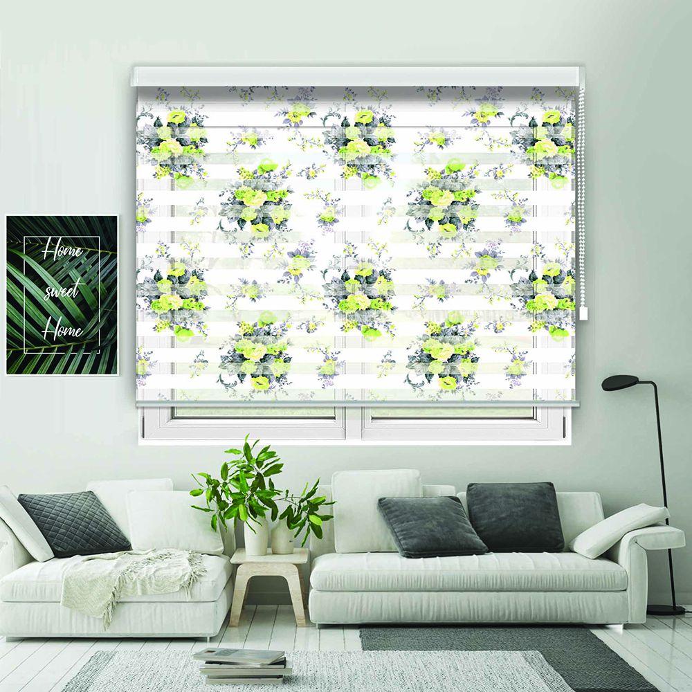 پرده زبرا طرح گل کد TO-13 پرده زبرا طرح گل کد TO-13