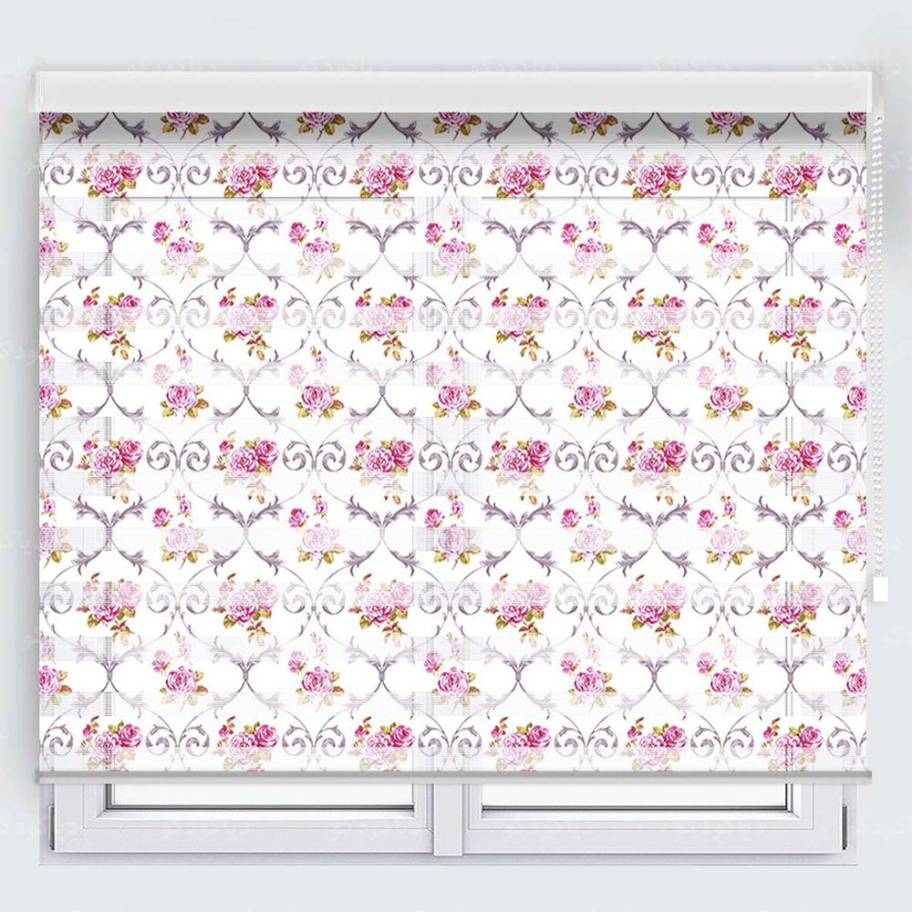 عکس محصول پرده زبرا طرح گل کلاسیک کد TO-21