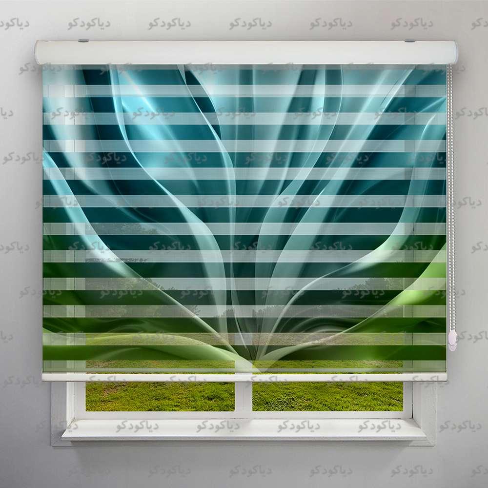 پرده زبرا طرح سه بعدی آبی متالیک کد TRD-11 پرده زبرا طرح سه بعدی آبی متالیک کد TRD-11