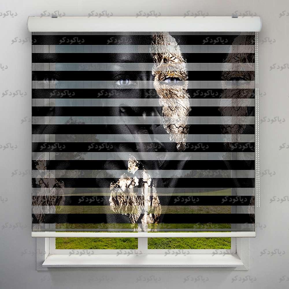 پرده زبرا طرح چهره کد FCE-03 پرده زبرا طرح چهره کد FCE-03