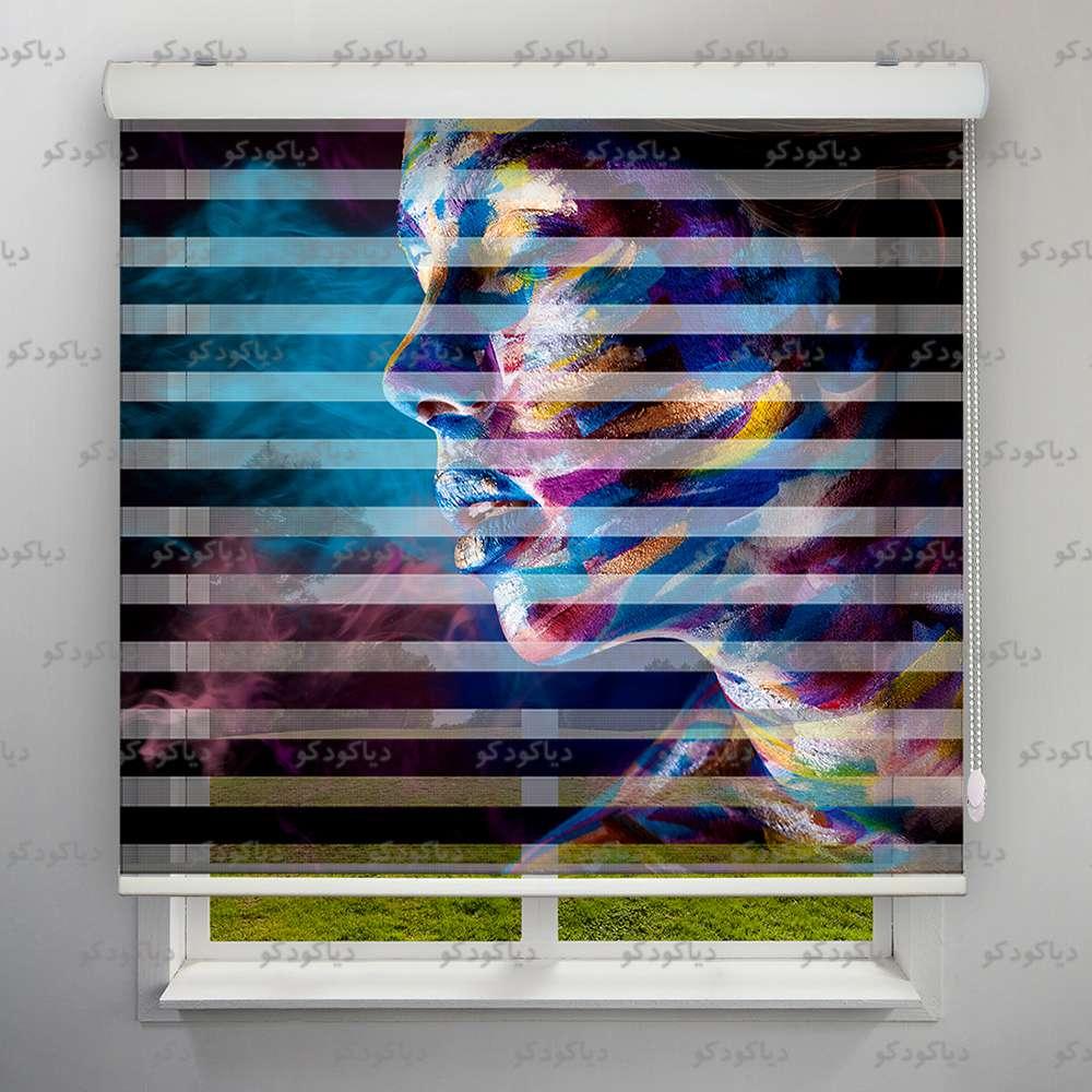 پرده زبرا طرح چهره کد FCE-05 پرده زبرا طرح چهره کد FCE-05