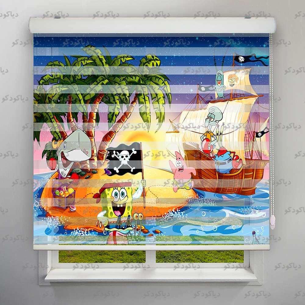 پرده زبرا طرح کودک باب اسفنجی کد KDS-06 پرده زبرا طرح کودک باب اسفنجی کد KDS-06