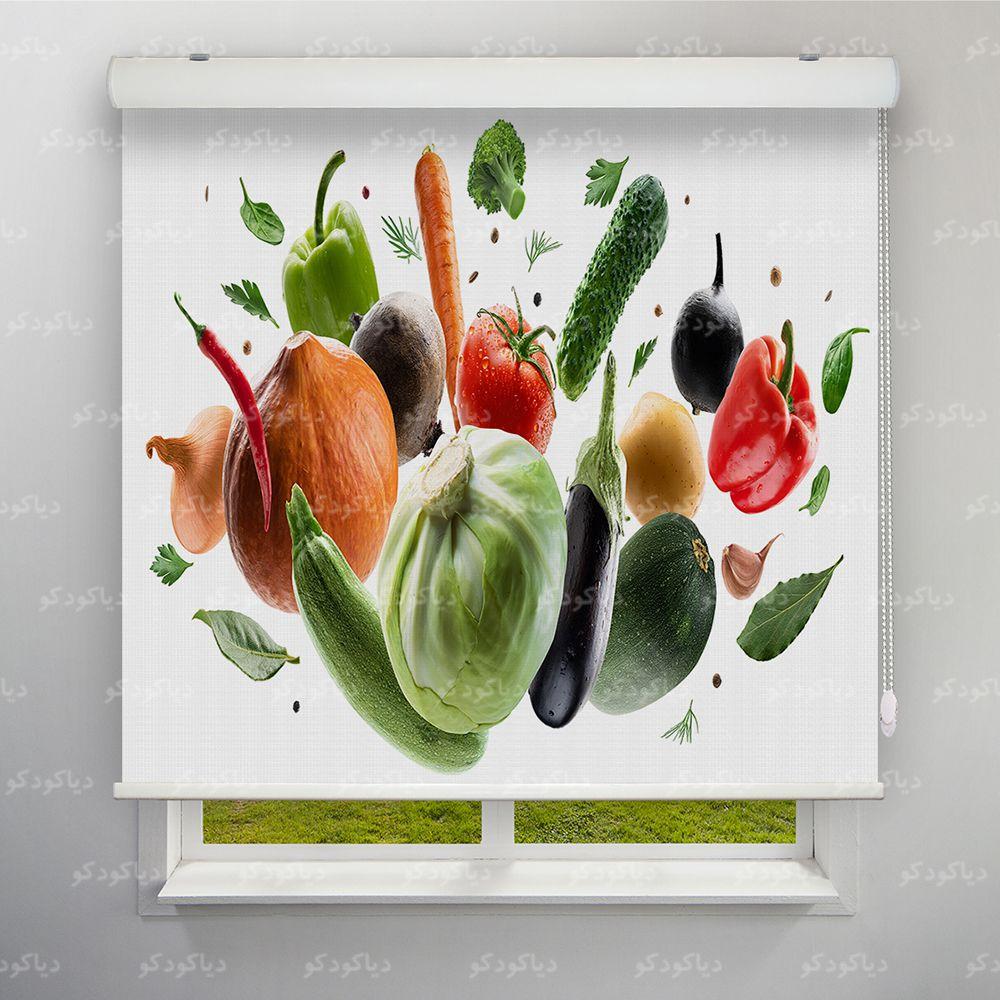 عکس محصول پرده شید طرح صیفی جات کد FOD-14