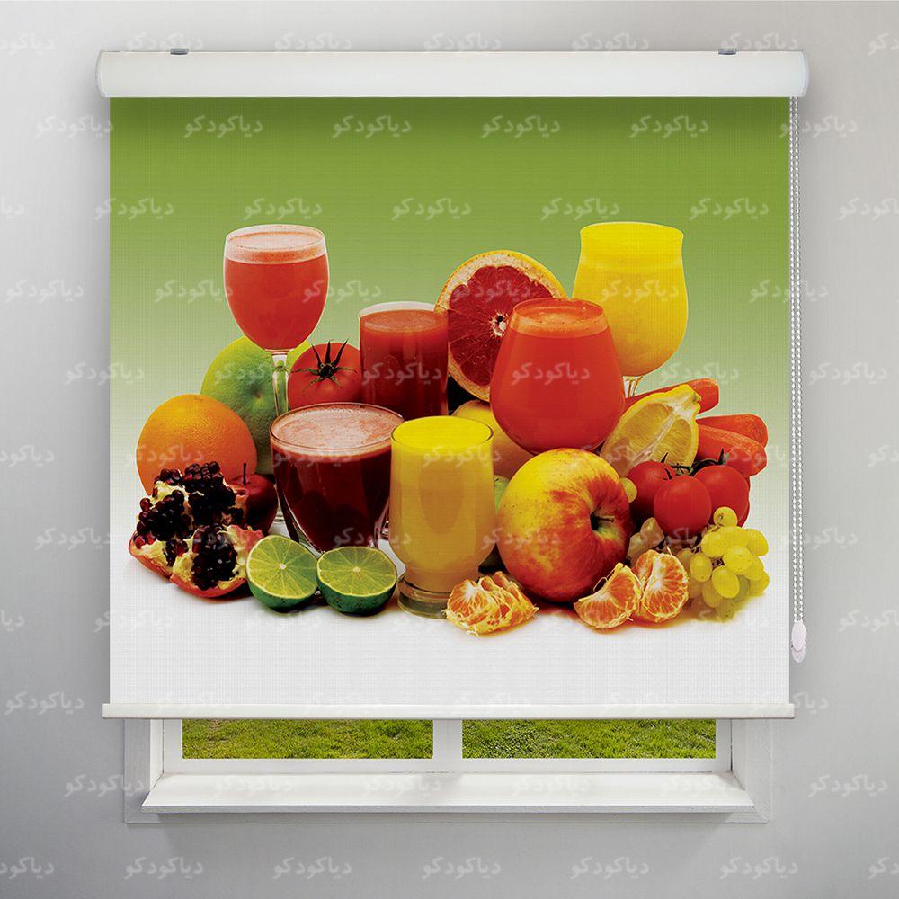 عکس محصول پرده شید طرح آبمیوه طبیعی کد FOD-05
