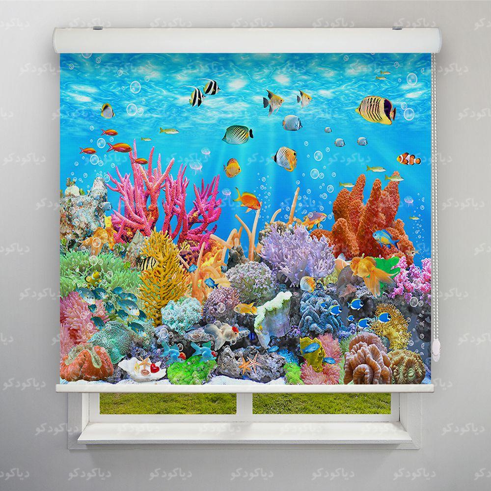 عکس محصول پرده شید طرح آکواریوم کد ANM-10