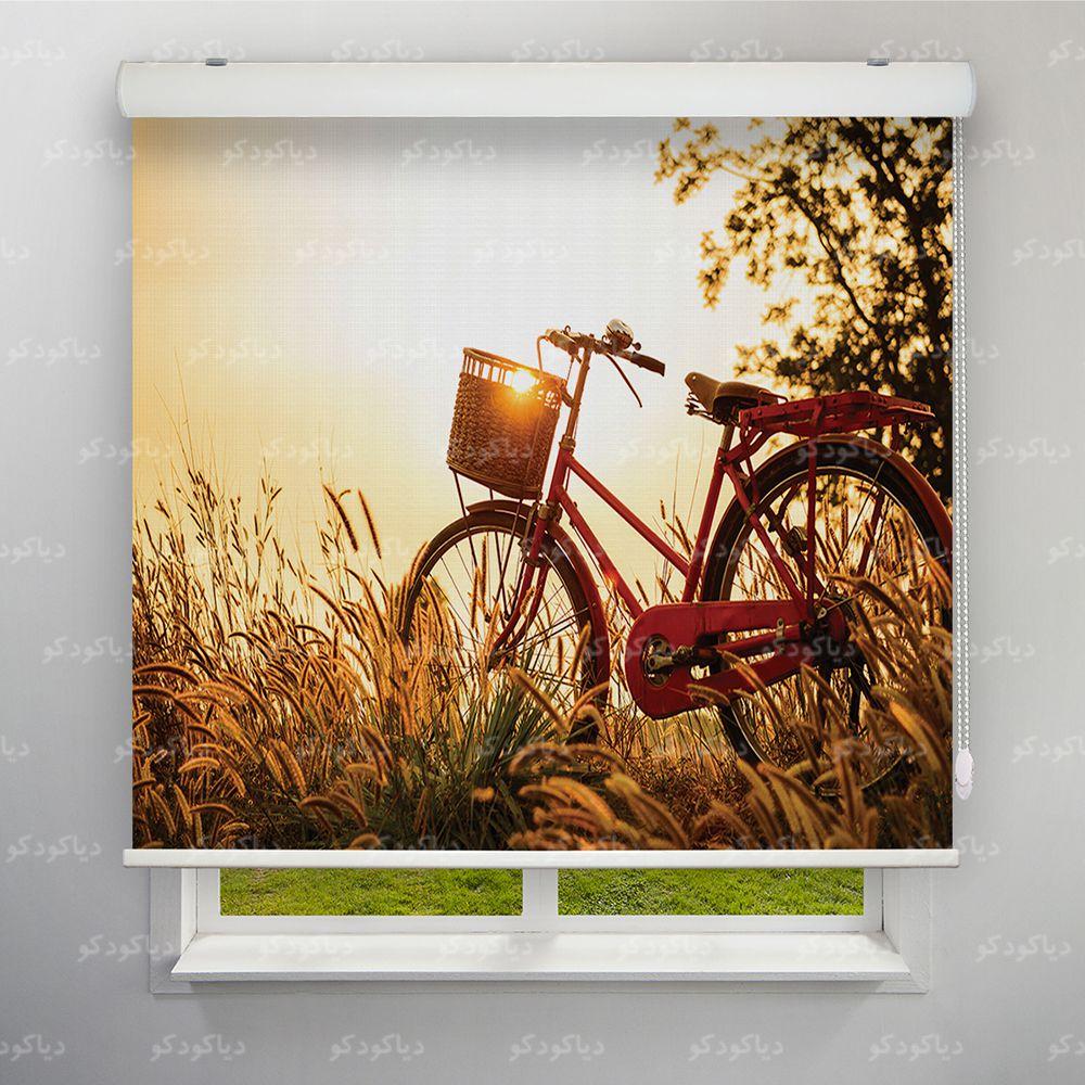 عکس محصول پرده شید طرح دوچرخه کد CAR-12