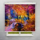 پرده شید طرح هنری باغ زیبا آبرنگی کد ART-15