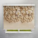 پرده شید طرح سه بعدی برگ و گل کد TRD-13