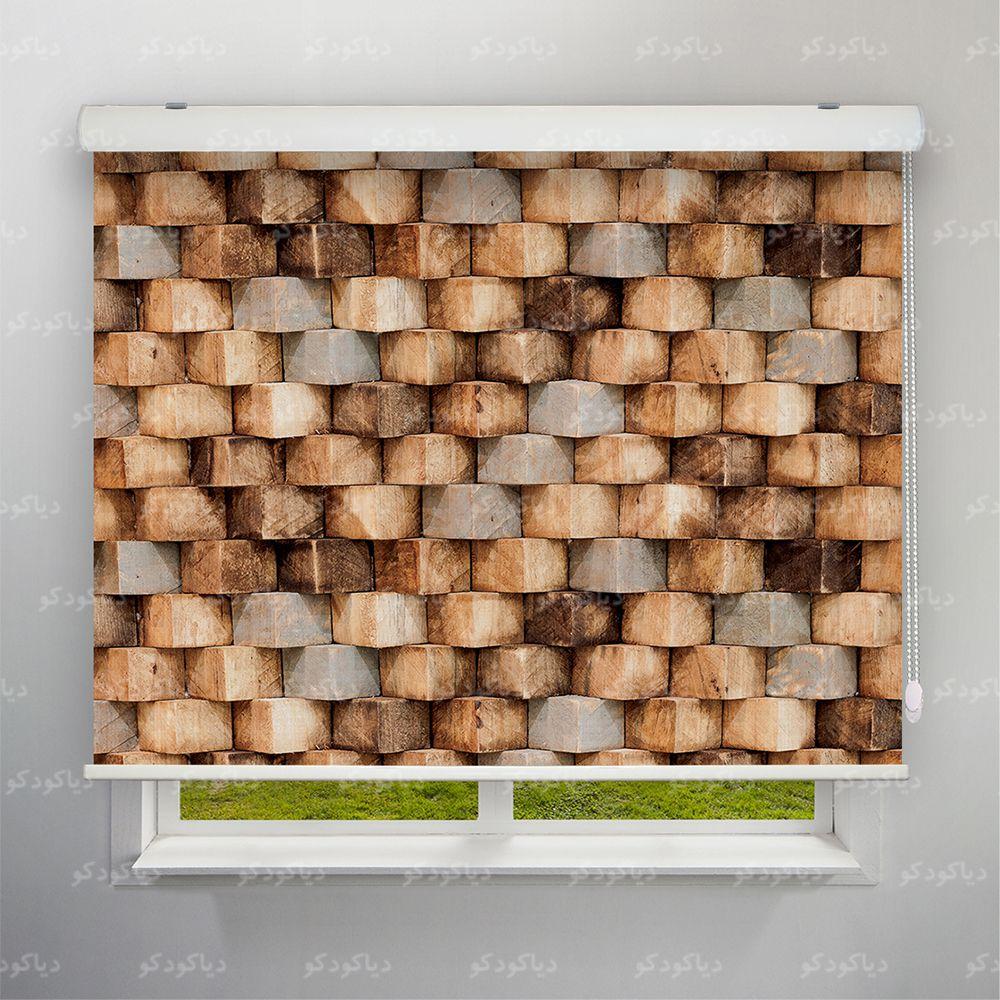 پرده شید طرح سه بعدی مکعب چوبی کد TRD-08 پرده شید طرح سه بعدی مکعب چوبی کد TRD-08