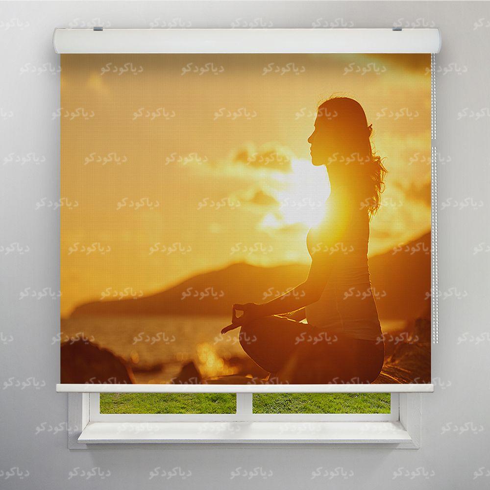 عکس محصول پرده شید طرح ورزشی یوگا صبحگاهی کد SPT-10