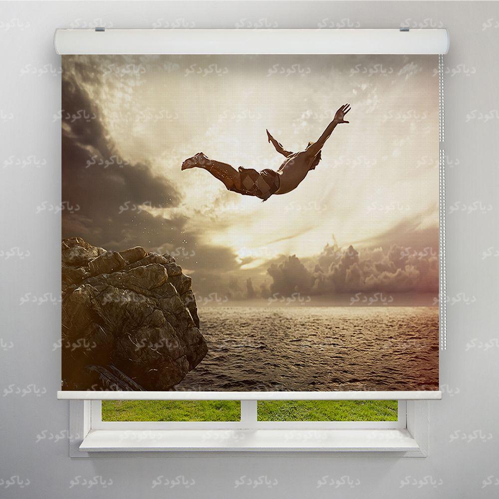 عکس محصول پرده شید طرح ورزشی پرش از صخره کد SPT-02