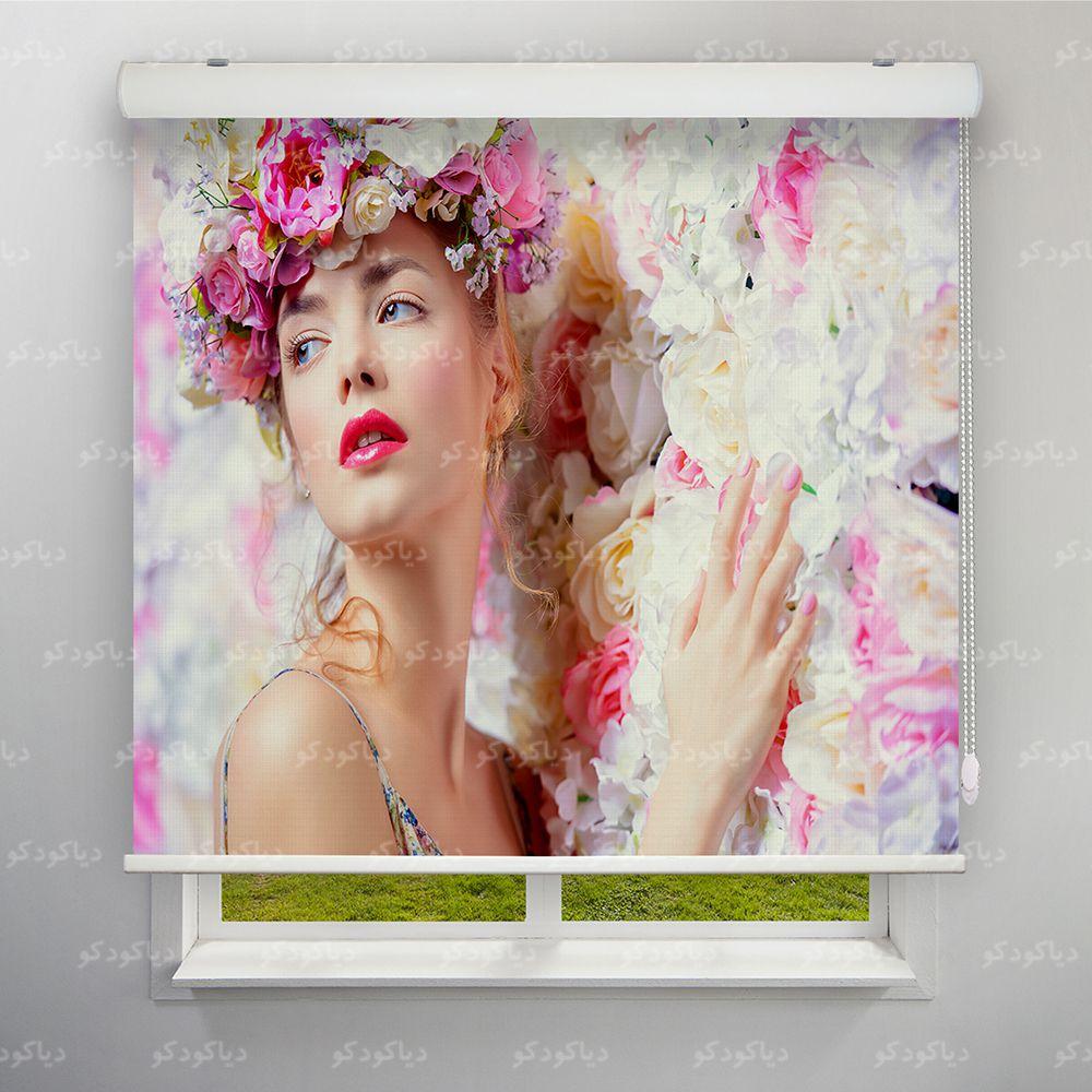 عکس محصول پرده شید طرح چهره دختر زیبا کد FCE-14