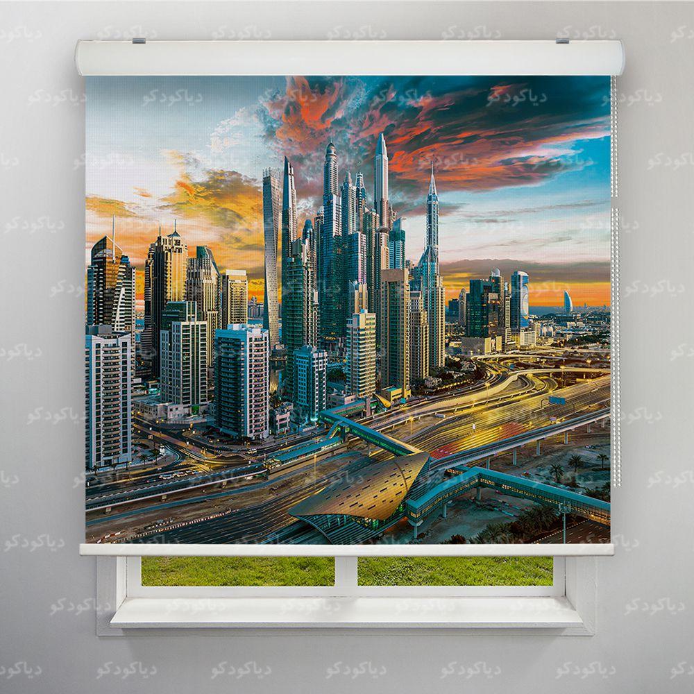 عکس محصول پرده شید طرح شهر دبی مارینا کد CIT-03
