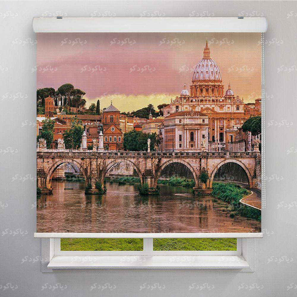 عکس محصول پرده شید طرح شهرروم واتیکان کد CIT-09