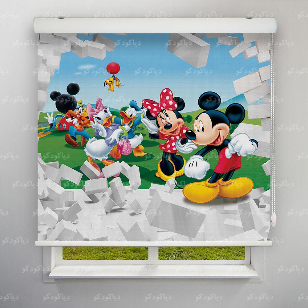 عکس محصول پرده شید طرح کودک میکی موس کد KDS-10