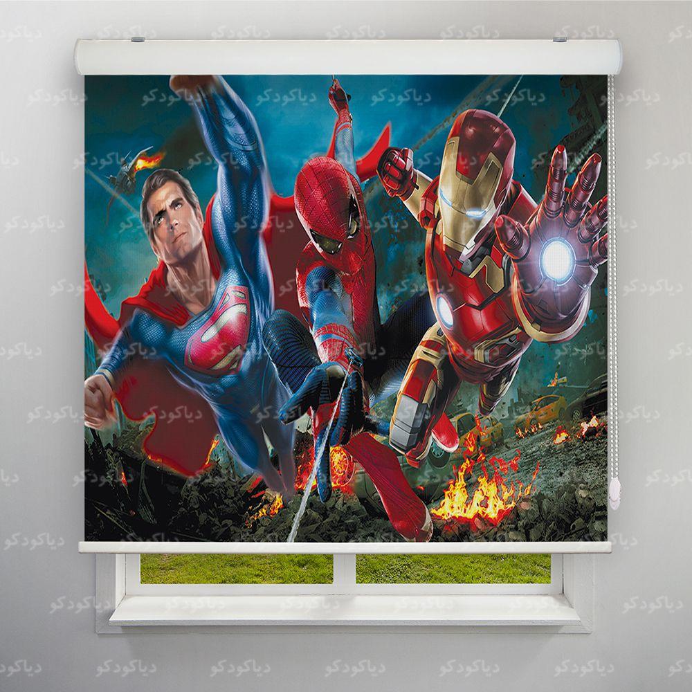 عکس محصول پرده شید طرح کودک سوپرمن کد KDS-12