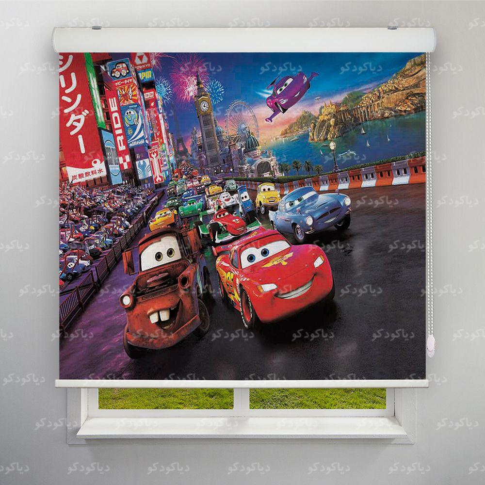 عکس محصول پرده شید طرح کودک کارتن ماشینها کد KDS-13