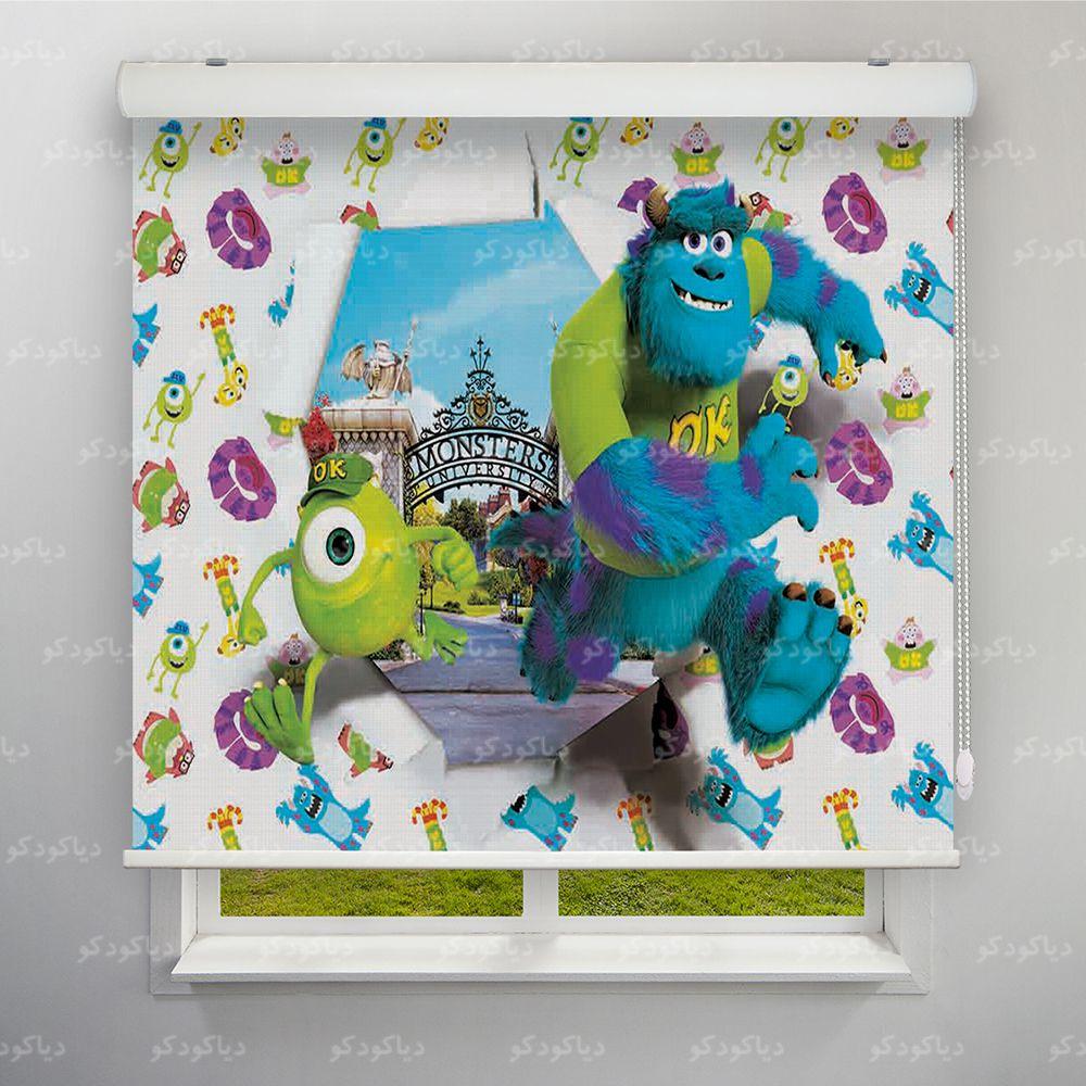 عکس محصول پرده شید طرح کودک کارتن کارتون هیولاها کد KDS-04