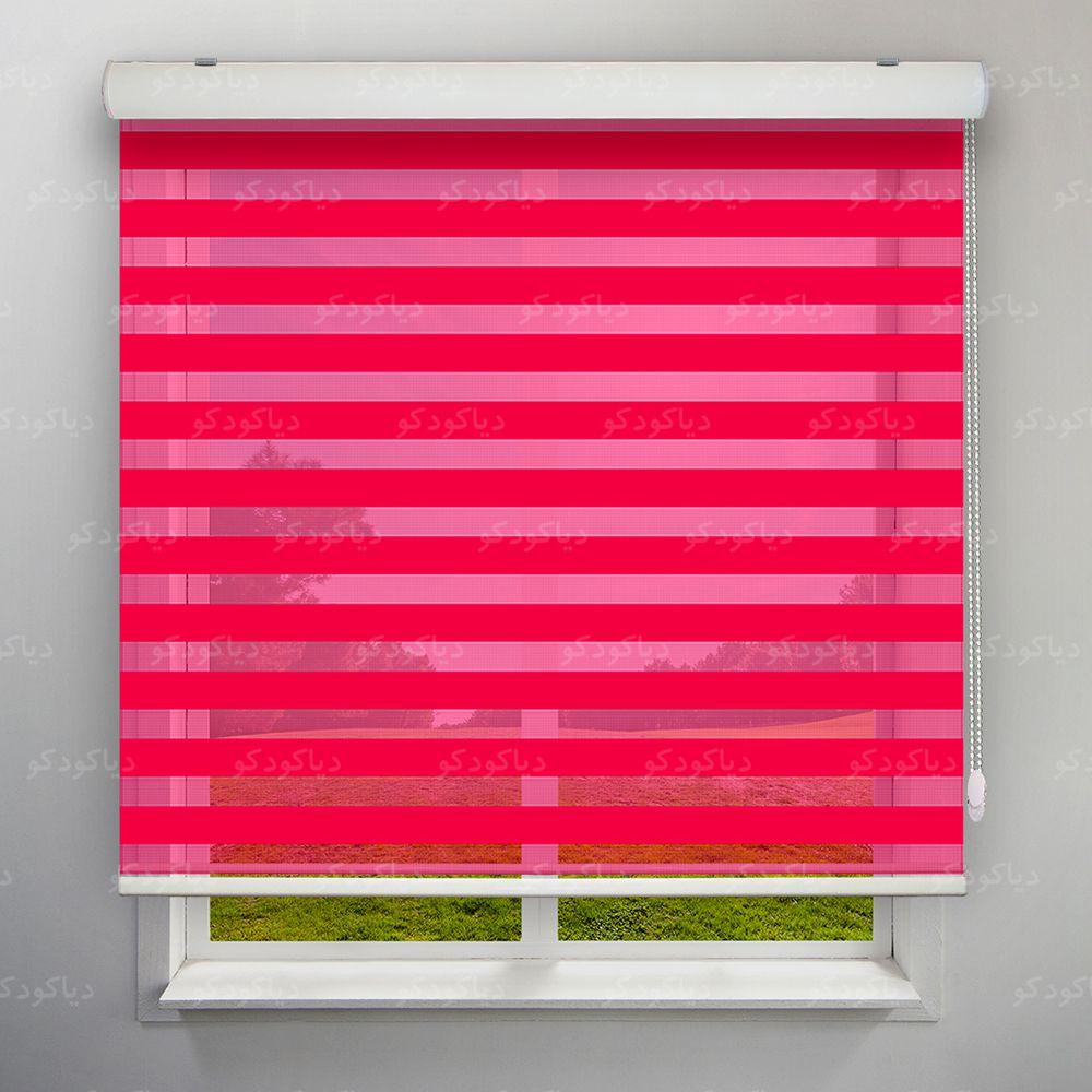 عکس محصول پرده زبرا رنگ سرخابی کد COL-16