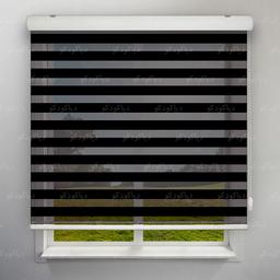 Image of پرده زبرا رنگ مشکی کد COL-22