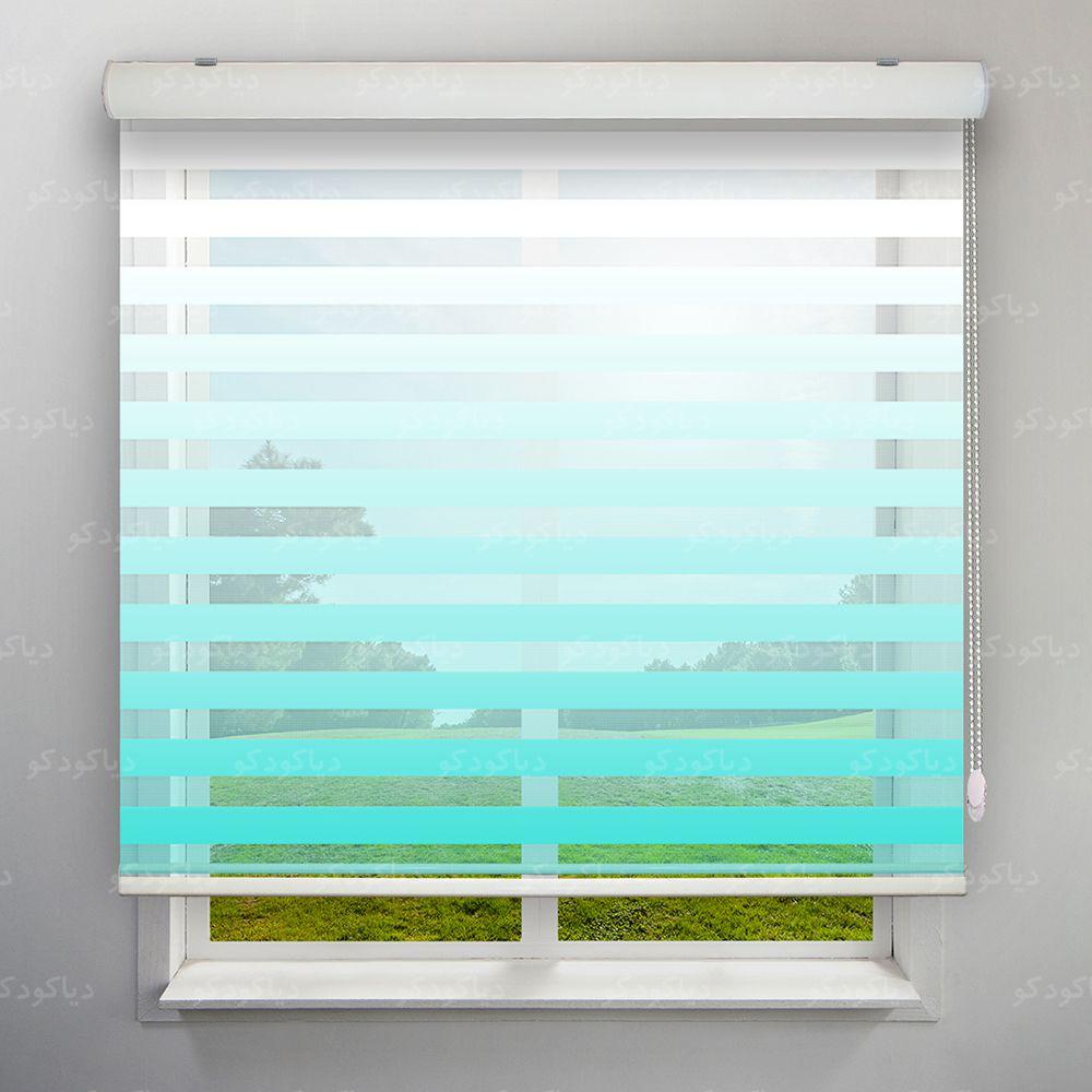 پرده زبرا گردینت رنگ فیروزه ای کد HS1-13 پرده زبرا گردینت رنگ فیروزه ای کد HS1-13