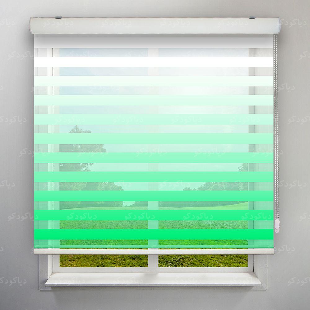 عکس محصول پرده زبرا گردینت رنگ سبز کد HS1-09