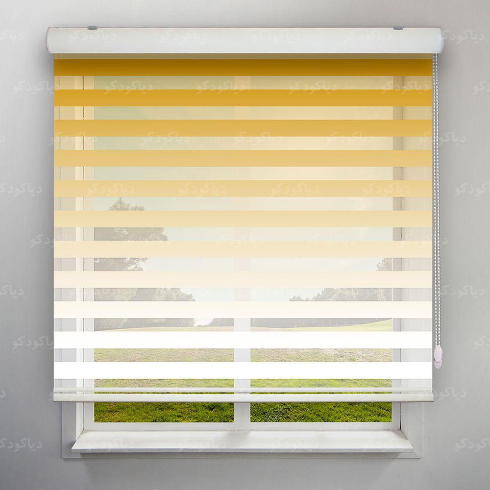 عکس محصول پرده زبرا گردینت رنگ طلایی کد HS1-07